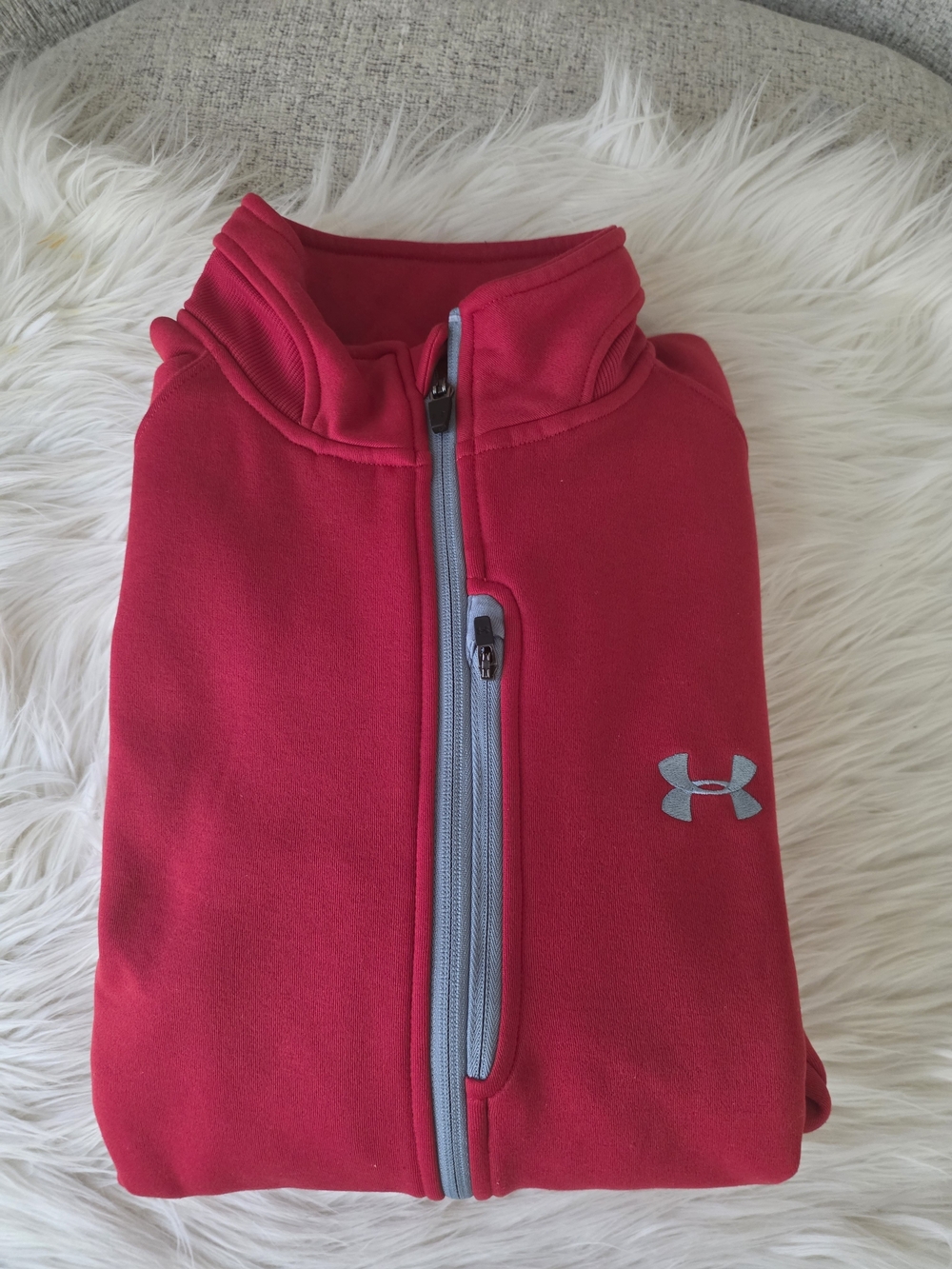 Under Armour Red Full-Zip Jacket with Reflective Logo